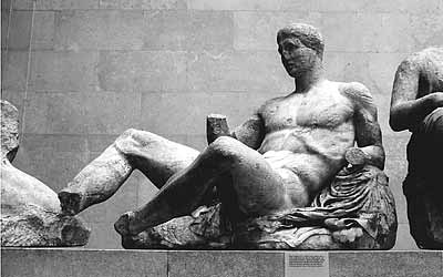 Британский Музей. Восточный фронтон, статуя Диониса